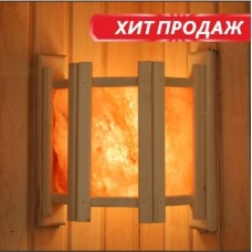 Абажур угловой с гималайской солью с 3 плитками АУС-3П