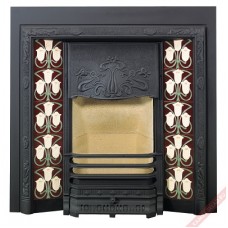 Каминная топка ART NOUVEAU TILED FIREPLACE STOVAX черный (Англия) Каминная топка ART NOUVEAU TILED FIREPLACE STOVAX черный (Англия)