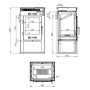 Печь-Камин ASTON 11 кВт (180 м3) Ø 150мм амфиболид