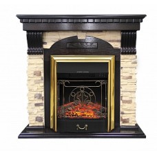 Каминокомплект Dublin арочный сланец  Majestic FX M Brass/Black