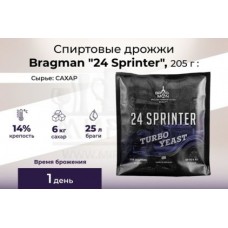 Дрожжи cпиртовые дрожжи Bragman "24 Sprinter", 205 г 