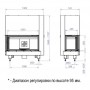 Каминная топка угловая CFL 1200W (Stav) Р/R
